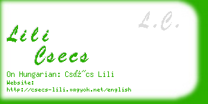 lili csecs business card